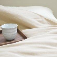 和晒 京ふたえガーゼ 薄型マットレスシーツ アイボリー