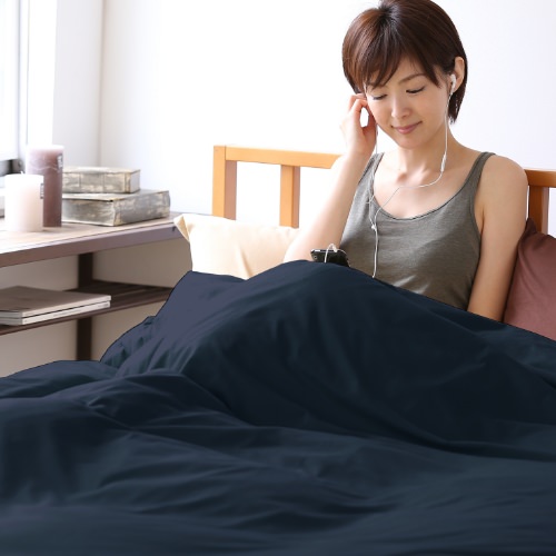 コットンニット ベッドシーツ デニム